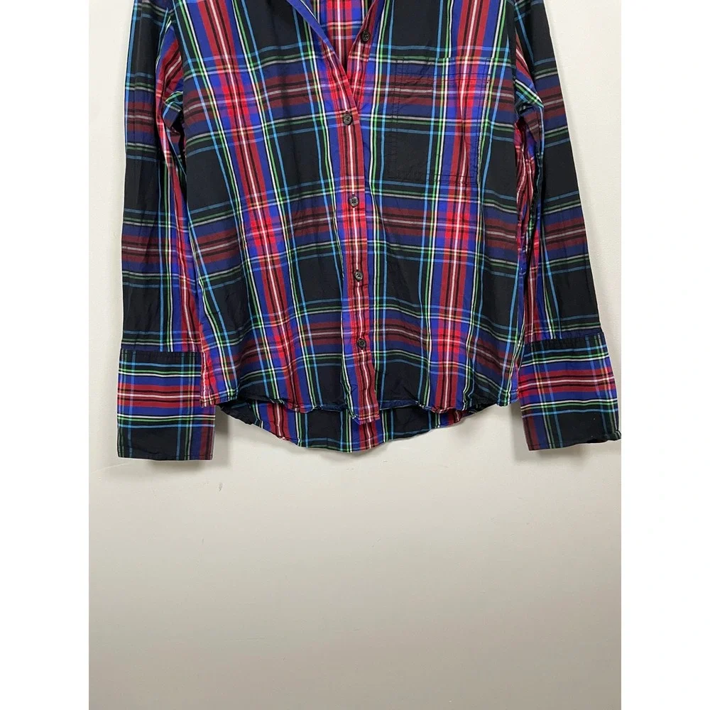 J.Crew Garcon Classic Shirt in Stewart Tartan‎ Cotton Poplin Size 10